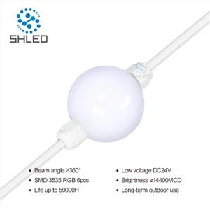 מחרוזת כדורי פיקסל תלת מימד פנימית חיצונית